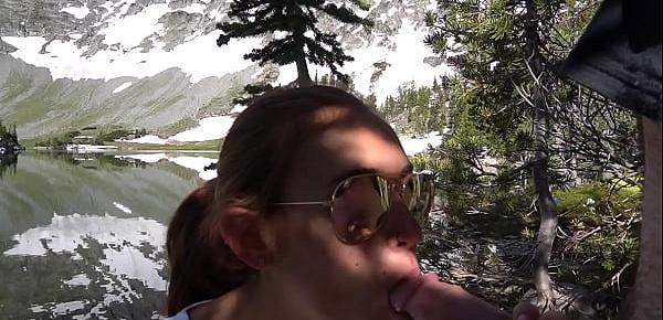  Cum on My Glasses Outside By the Lake BrandiBraids